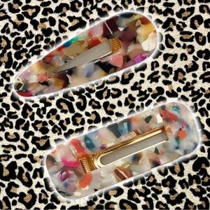 Multicolor Acrylic Barrette Hair Clip